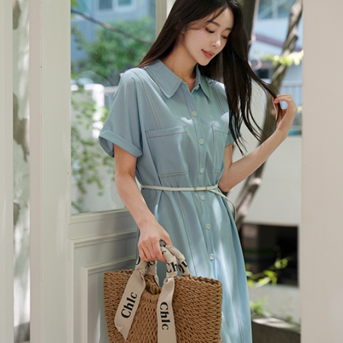 Stitch Belt Set Dress