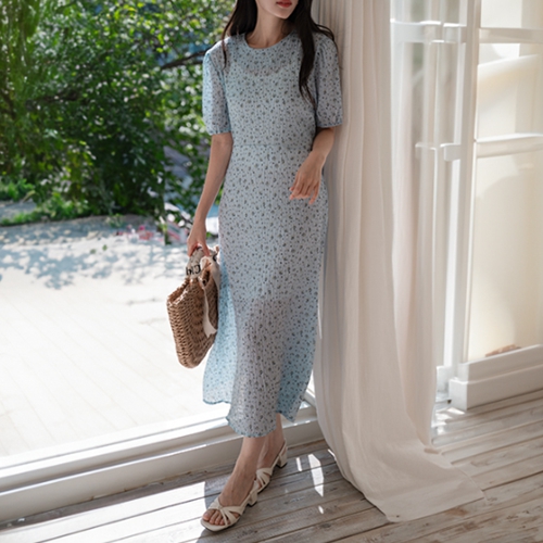 Saline Printed String Dress
