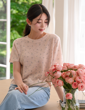 Ray Bud Short-sleeve Knitwear Korea