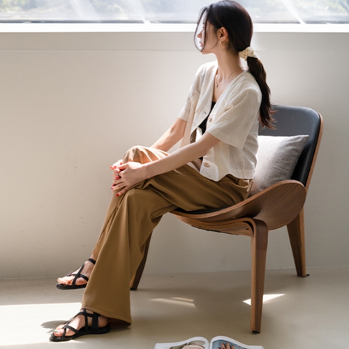 New Soft Banding Wide Pants