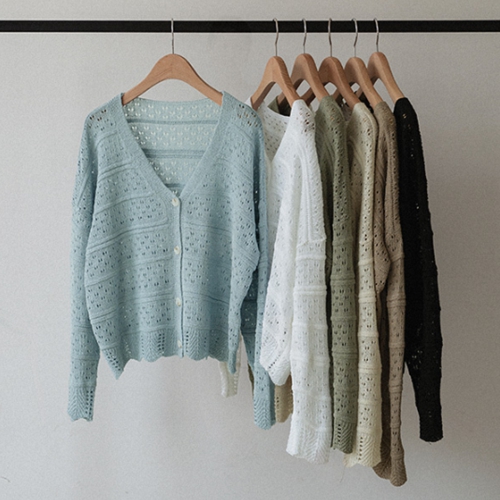 Summer Time Punching Net Cardigan