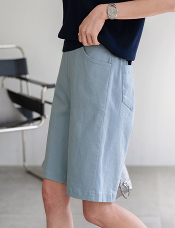 Candy Pigment Banding Half-length Pants Korea