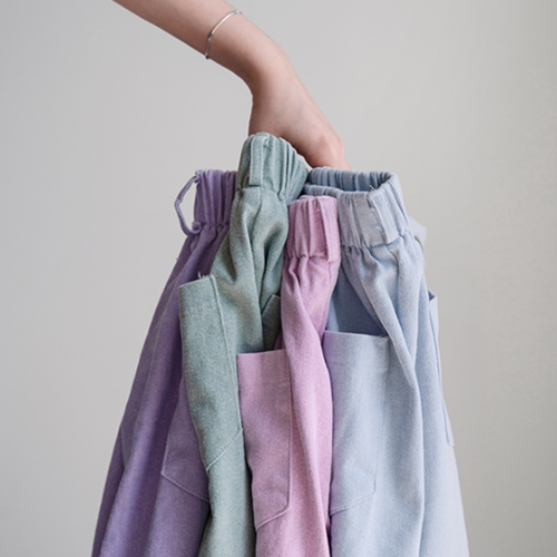 Candy Pigment Banding Half-length Pants
