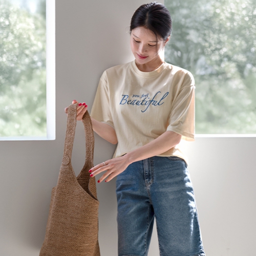 [Special Sale] Tommy Embroidery horizontal striped T-shirt