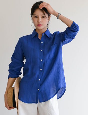 Summer Linen Color Shirt Korea