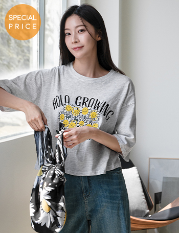 [Special Sale] Dumble Flower Short-sleeve T-shirt Korea