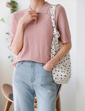 Joy Tencel Collar Knitwear Korea