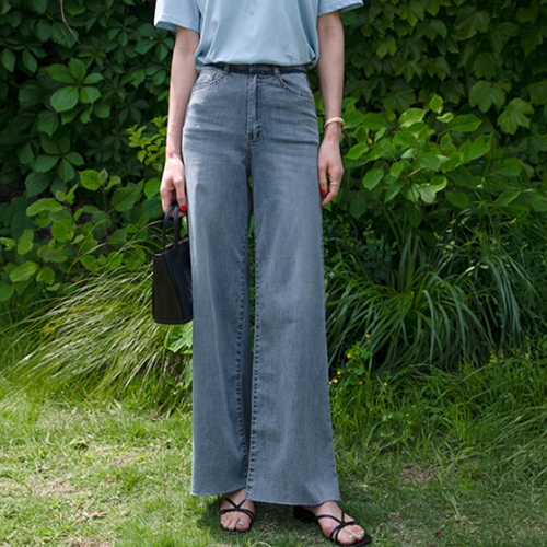 Primium Wide Denim Banding Pants (Summer)