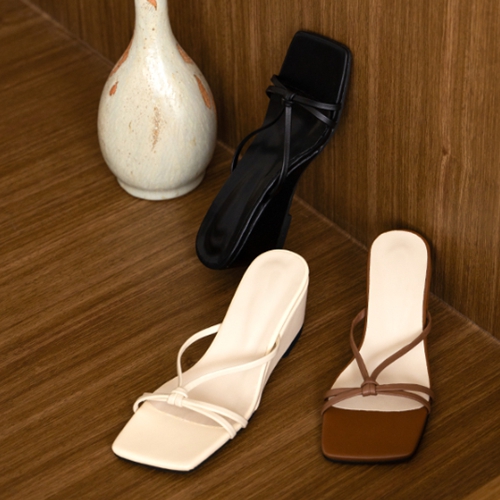 Enough Twist Wedge Sandals