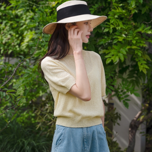 Jelly Summer Holgament Boucle Knitwear
