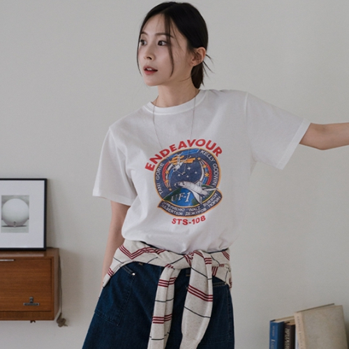 And Vintage Printed Short-sleeve T-shirt