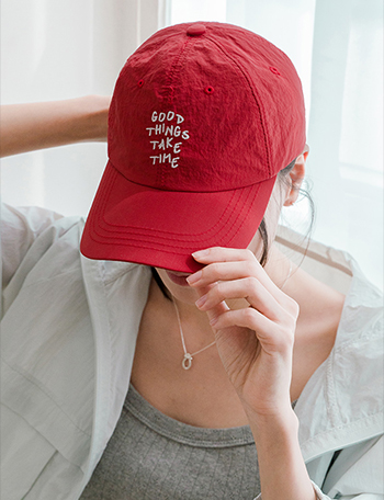 Rustling Good Think Lettering Ball Cap Korea