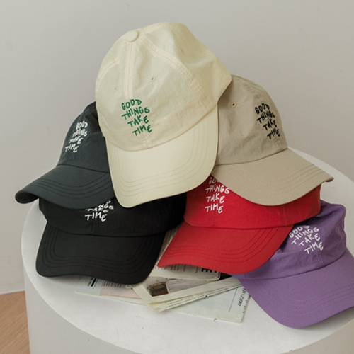 Rustling Good Think Lettering Ball Cap