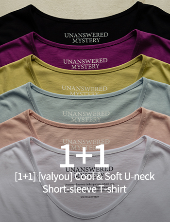 [1+1] [valyou] 쿨앤소프트 U넥 Short-sleeve T-shirt Korea
