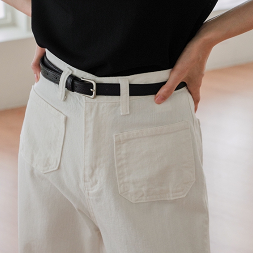 Square Matt Silver Belt