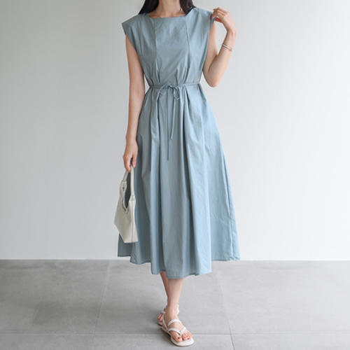 Double Wrinkle Sleeveless Dress