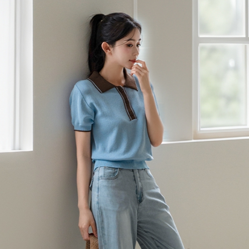 Must Button Collar color combination Knitwear