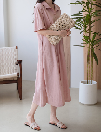 Slosh Collar Long one piece Korea