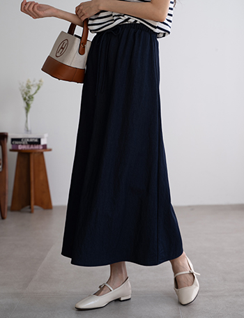 Dear Banding String Long Skirt Korea