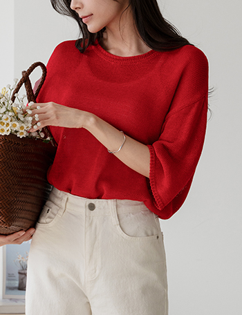 Jenny Linen Short-sleeve Knitwear Korea