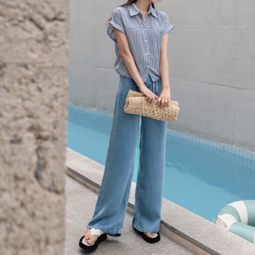 Cool Slosh Wide Tencel Denim
