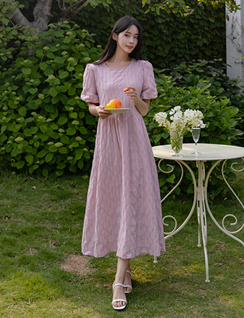 Embo Volume Long Dress Korea