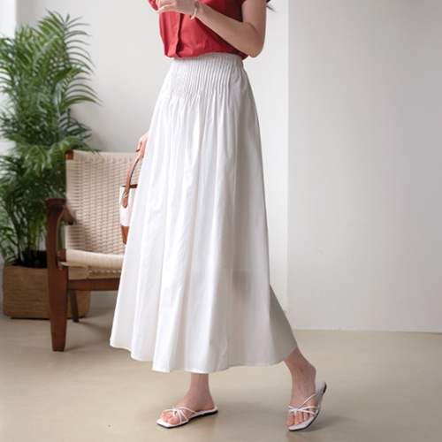 Loving Thin Pintuck Banding Skirt