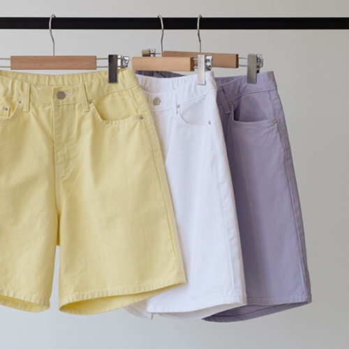 Summer Color Back Banding Shorts
