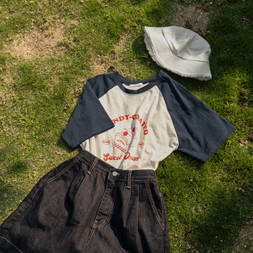 Cake Raglan Short-sleeve T-shirt