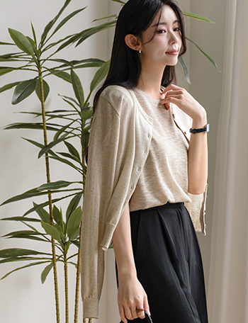 Two-type Linen Cardigan Korea