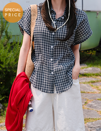[Special Sale] Milan Short-sleeve Check Shirt Korea