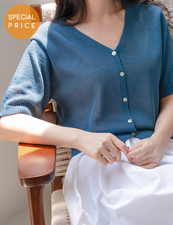[Special Sale] Daily Short-sleeve Knitwear Cardigan Korea