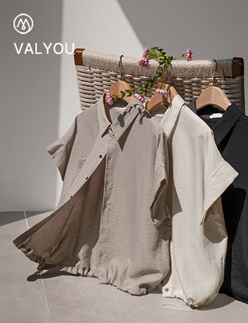 [valyou] Hem string Linen Short-sleeve Shirt Korea