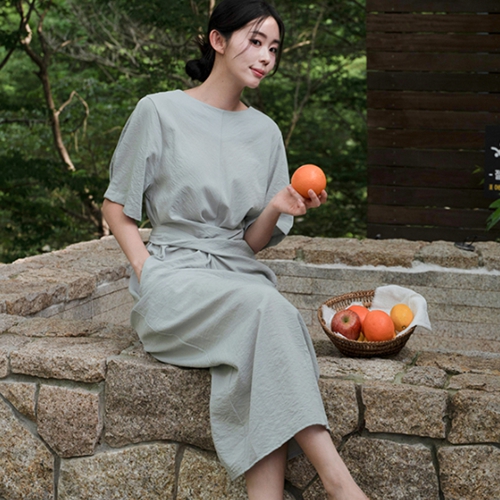 Summer Twisted Front Long Dess