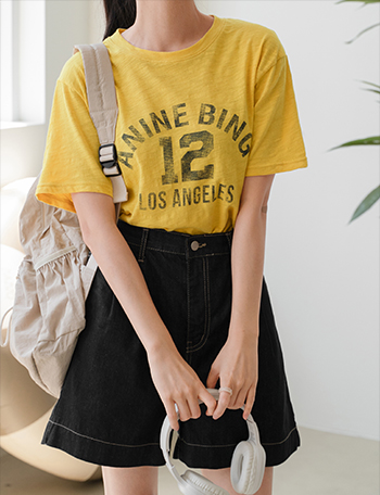 넘버링 Vintage 슬라브 Short-sleeve T-shirt Korea