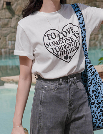 투러브 레터링 Short-sleeve T-shirt Korea