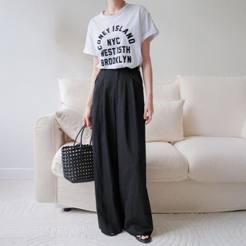 Cool Banding Wide Slacks