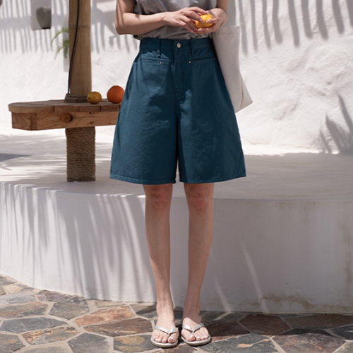 [valyou] Colorful Pocket Half-length Cotton Pants