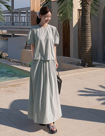 Pure Rustle Skirt Set Korea