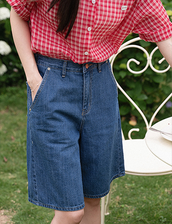 Yacht Summer Banding Denim Shorts Korea