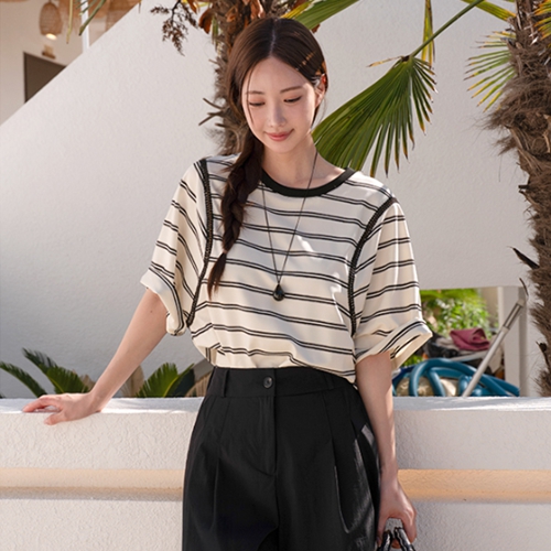 Twisted Stripe Short-sleeve T-shirt