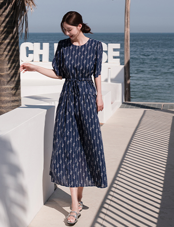 Flower 허리 string Dress Korea