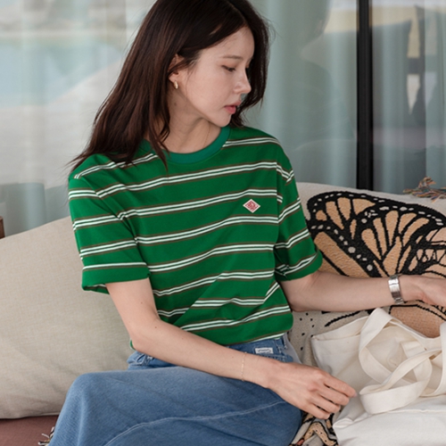 Patch Multi horizontal Striped T-shirt
