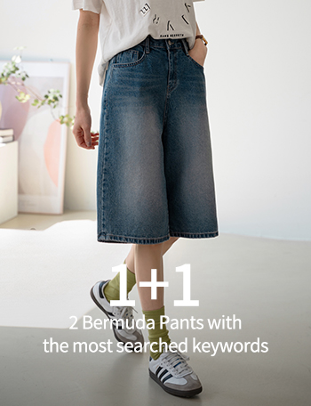 [1+1] 2 Bermuda Pants with the most searched keywords Korea