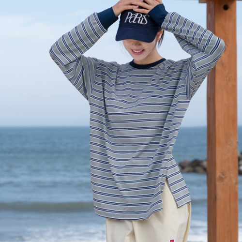 Water Multi Horizontal Striped Rash Guard