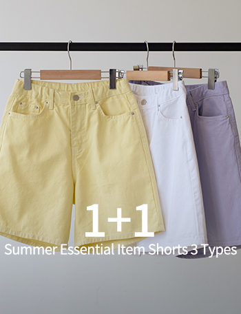 [1+1] Summer Essential Item Shorts 3 Types Korea