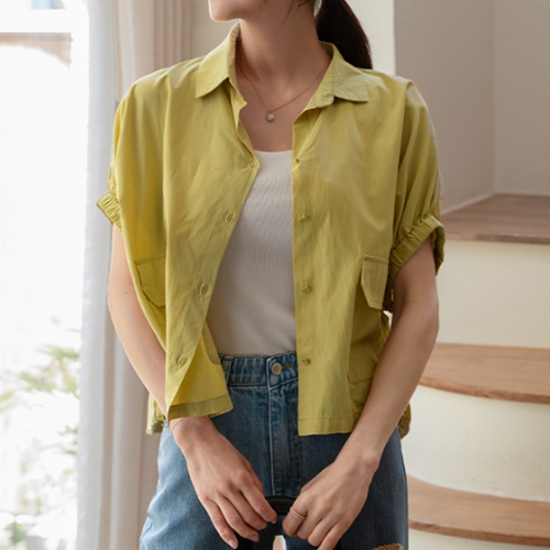 Pocket String Sleeve Banding Jacket