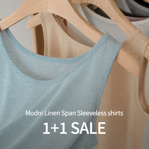[1+1] Modni Linen Span Sleeveless shirts