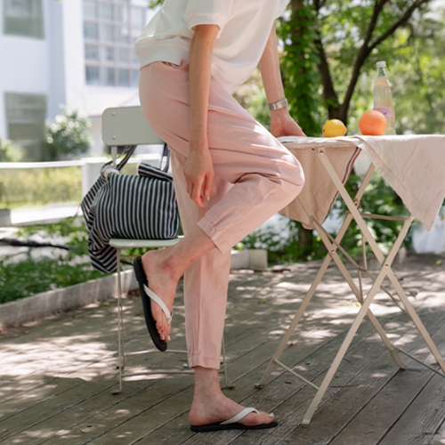 메이 Linen 8부 Pants