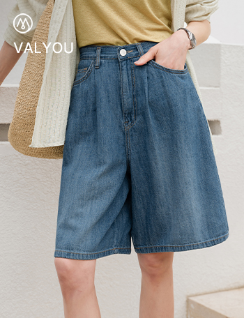 [valyou] 버뮤다 Linen Denim Shorts Korea